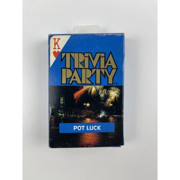 Vintage Deck of Trivia Party Playing Cards Pot Luck Theme Questions On Each Card - Picture 1 of 8